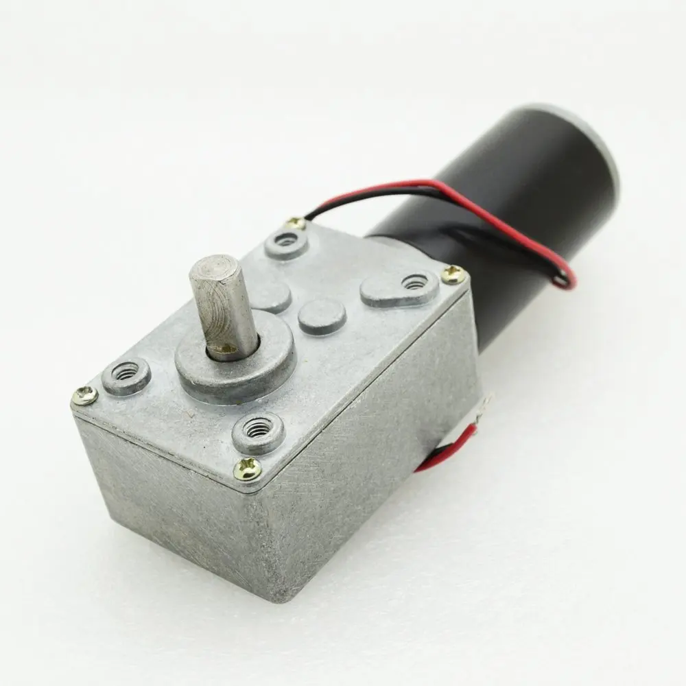 1pc GW31ZY DC24V 60RPM 0.2A Worm Reducer DC Gear motor with Tail Shaft for Encoder
