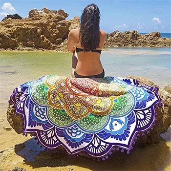 round beach blanket