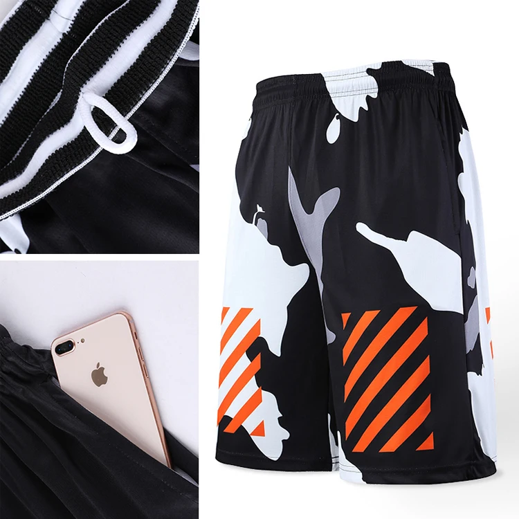 OEM custom high quality fashion quick dry mesh team logo design blank basketball shorts