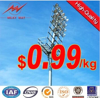30m High Mast Lighting Tower Pole Price