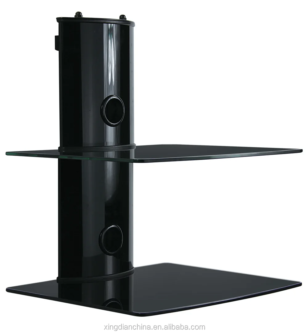 Dvd Player Cable Box Wall Mount 2 Shelf Stand Direct Tv Glass Receiver