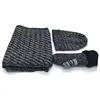 2018 Yiwu factory supply knitted women winter scarf gloves hat set