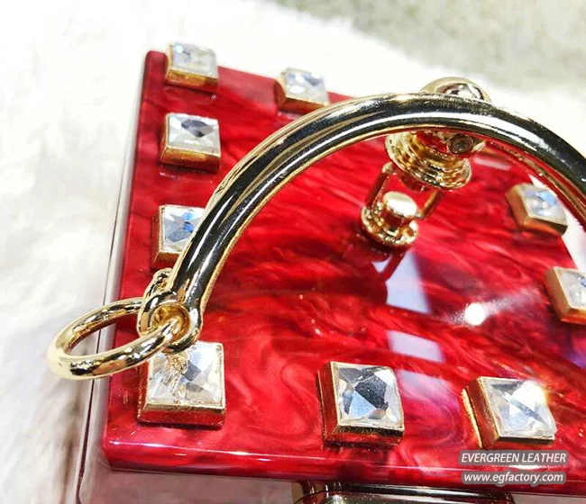 Fashion evening bag squre handbag high quality acylic EB936