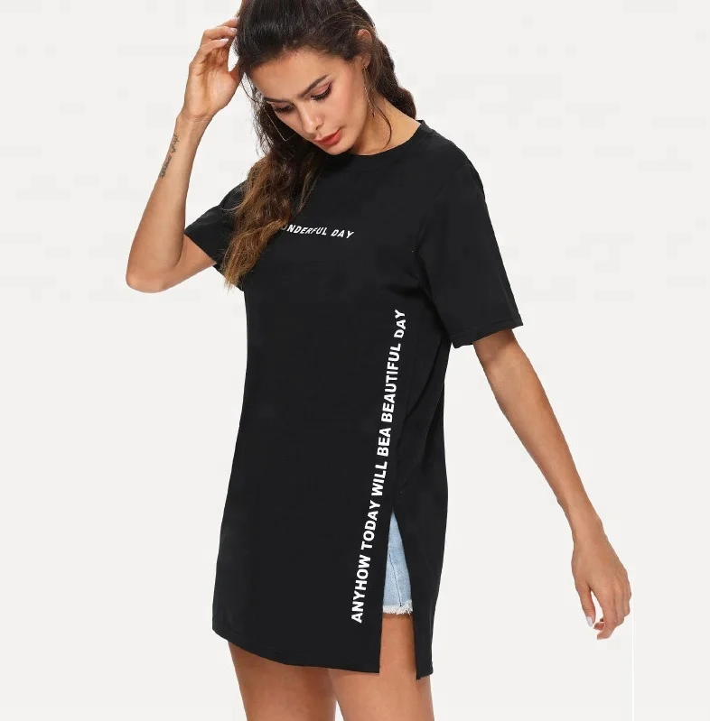 tall black t shirt dress