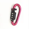 Aluminium alloy password carabiner with coded lock combination secret lock hooks
