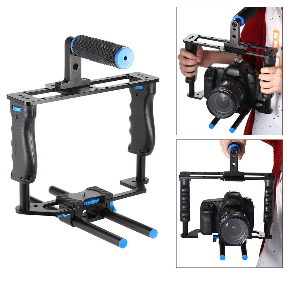 Photo Studio Video Dslr Cage Aluminum C2 With Handle Big Load