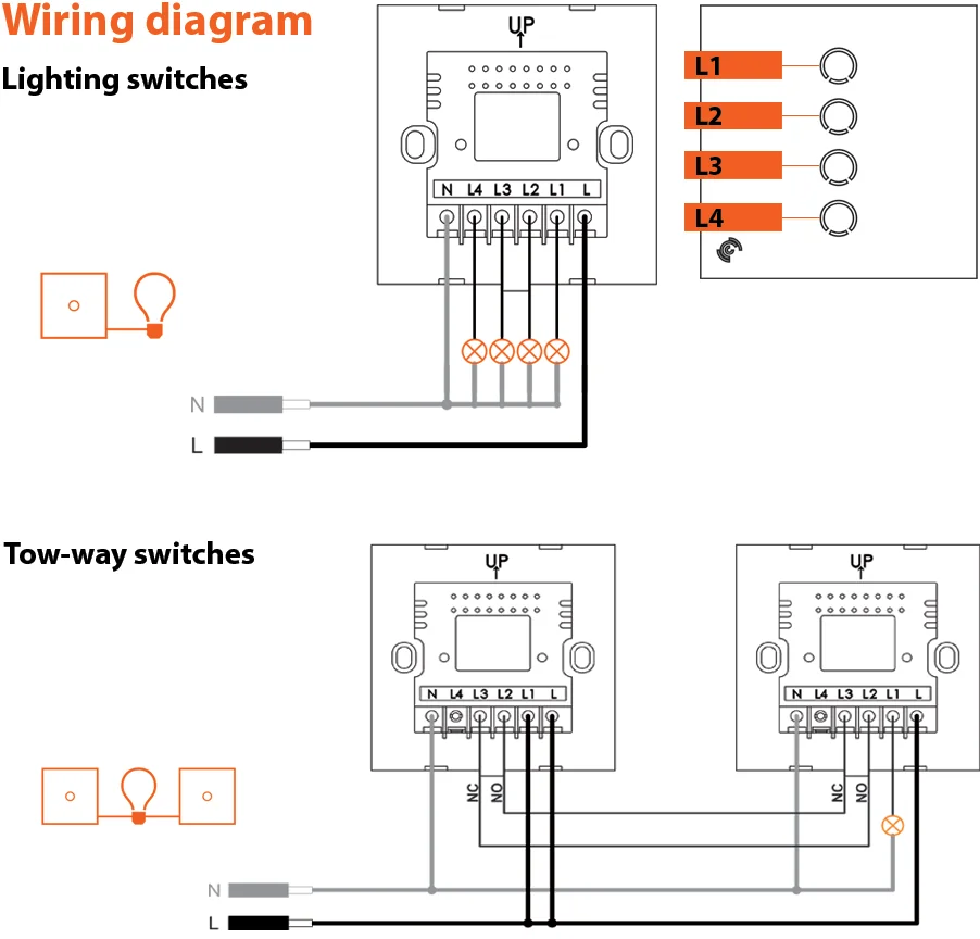 Touch wall light switch схема