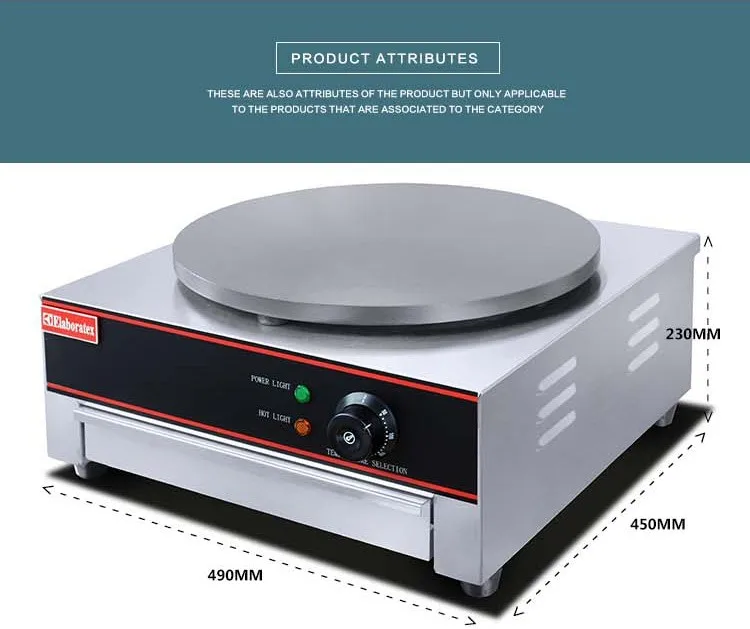 1plate Industrial Stainless Steel Commercial Electric/gas Crepe Maker