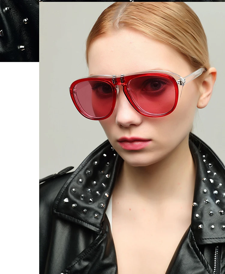 Whmx1341 Fashion Double Lenses Clipon Sunglasses Top Grade Flip