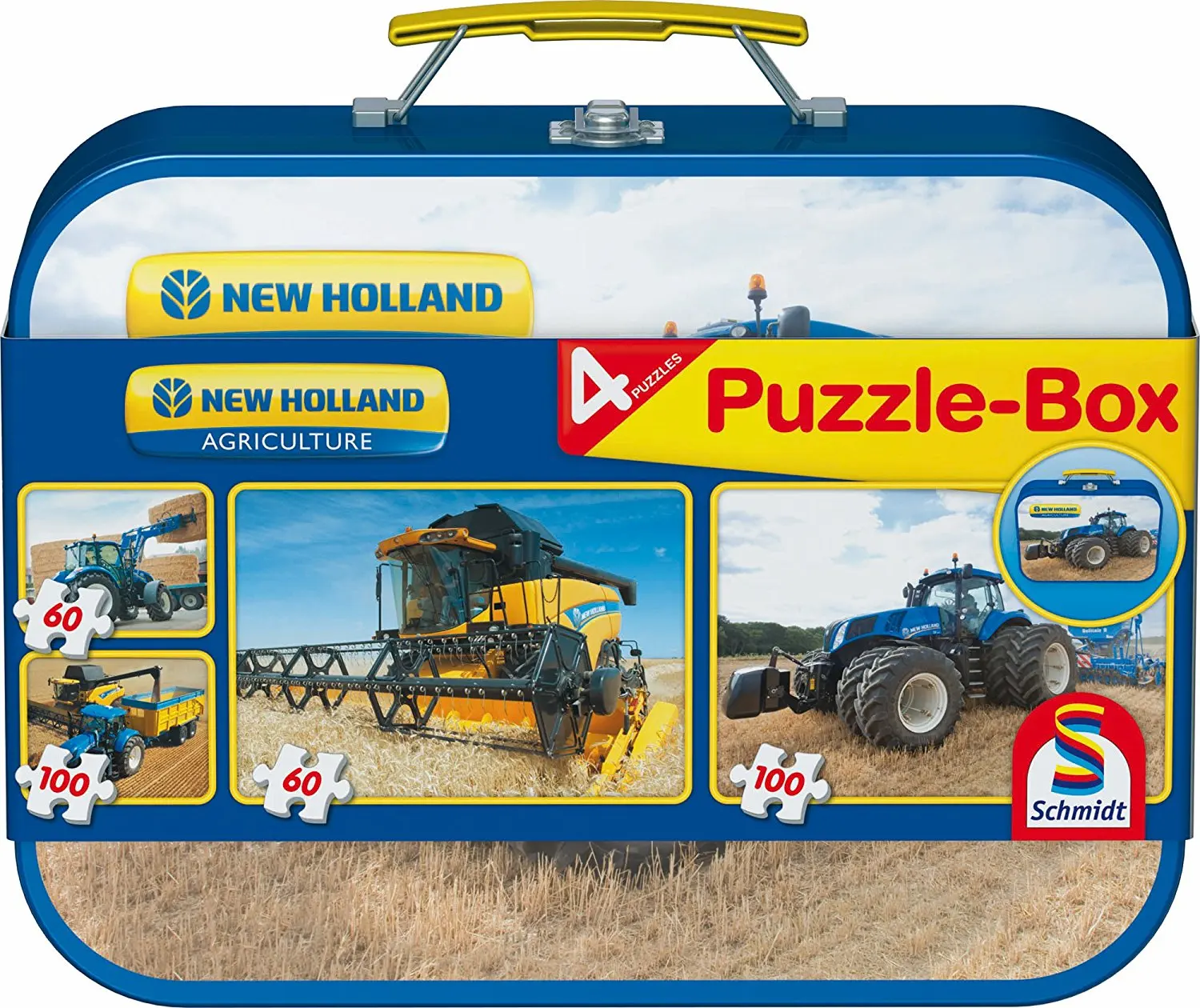 Get Quotations · SCHMIDT New Holland Farm Tractors in Gift Tin 4-in-1  Puzzles
