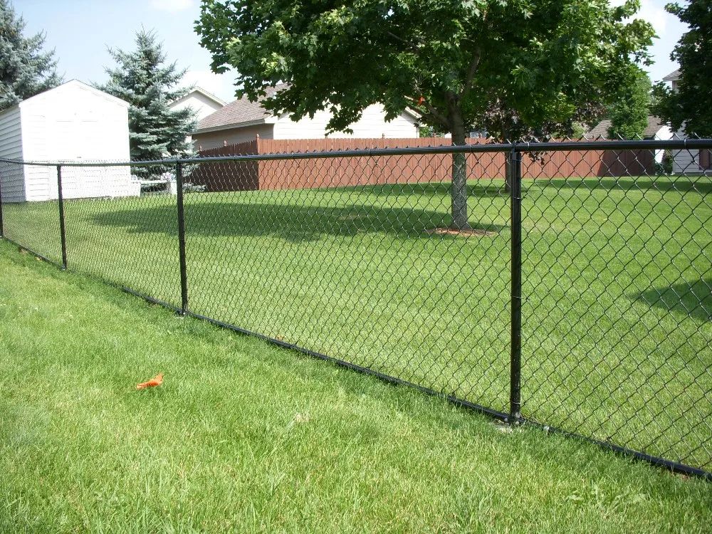 Canada Standard Black Coated Chain Link Fencing Residential Security ...