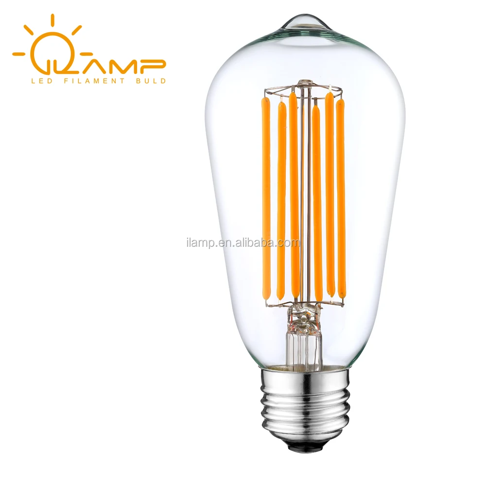 Warm White 2700K Edison Style Vintage LED Filament Light Bulb 100 Watt Equivalent Light Bulbs ST64(ST21)Led Retro bulb