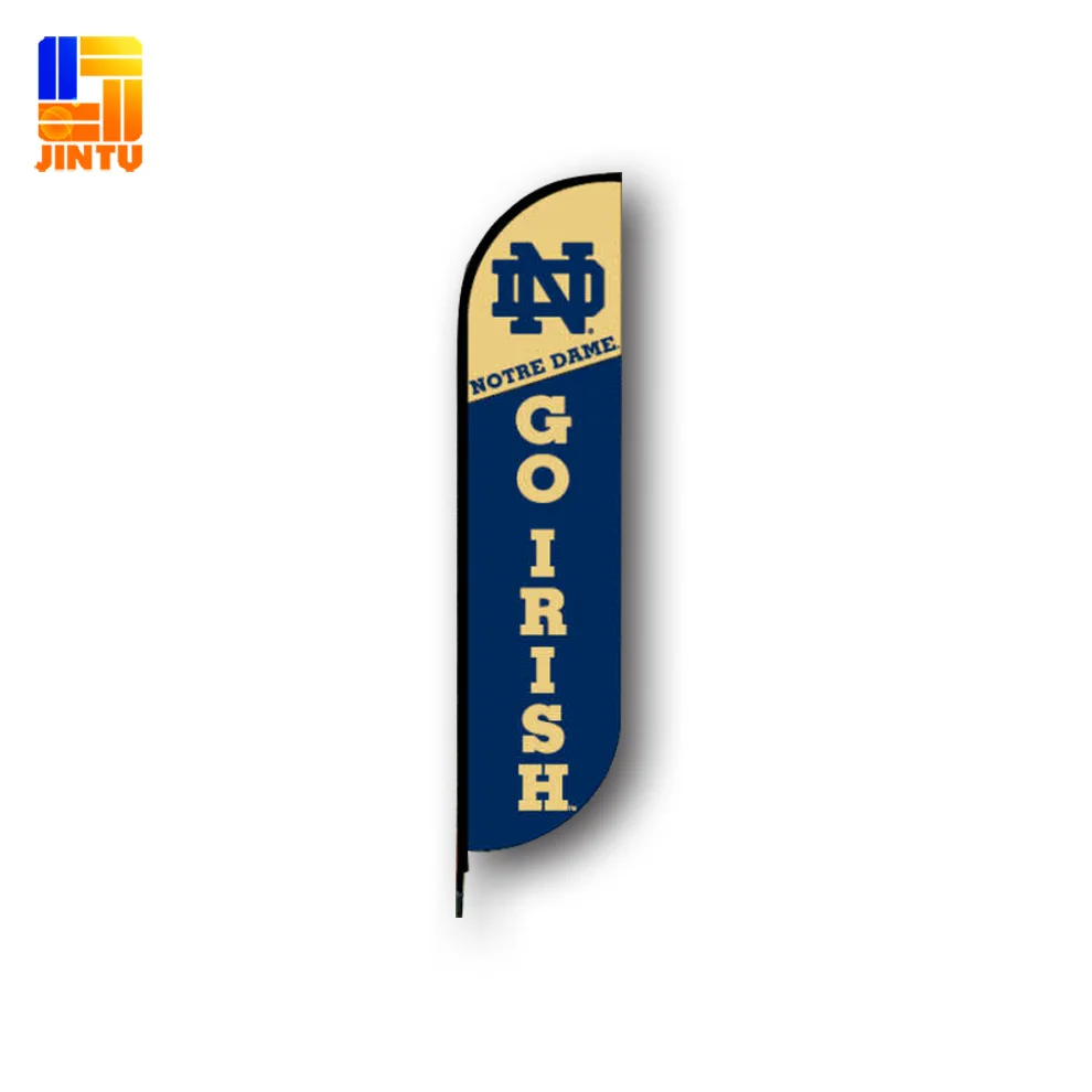Flying Feather Banner Promotional Beach Flags Fiberglass Pole