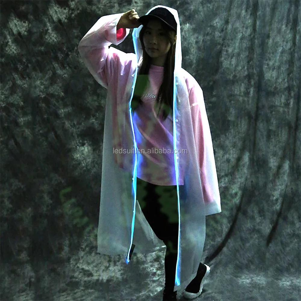 real led raincoat