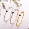 Sweet jewelry exquisite four leaf clover gold bangle bracelet for girl wholesale
