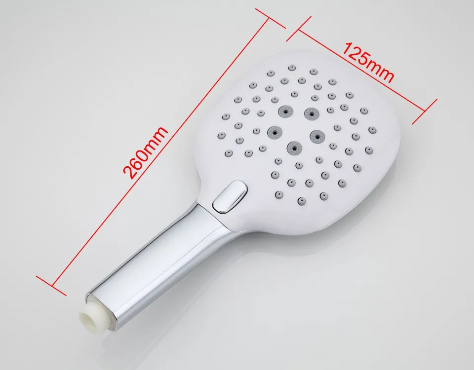 Frap Plastic Pushbutton Hand Shower Bathroom White Abs Three Function