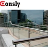 Steel pipe manufacturer stainless steel balustrade round post rail glass bridge railing