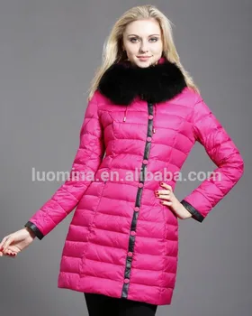 pink down jacket