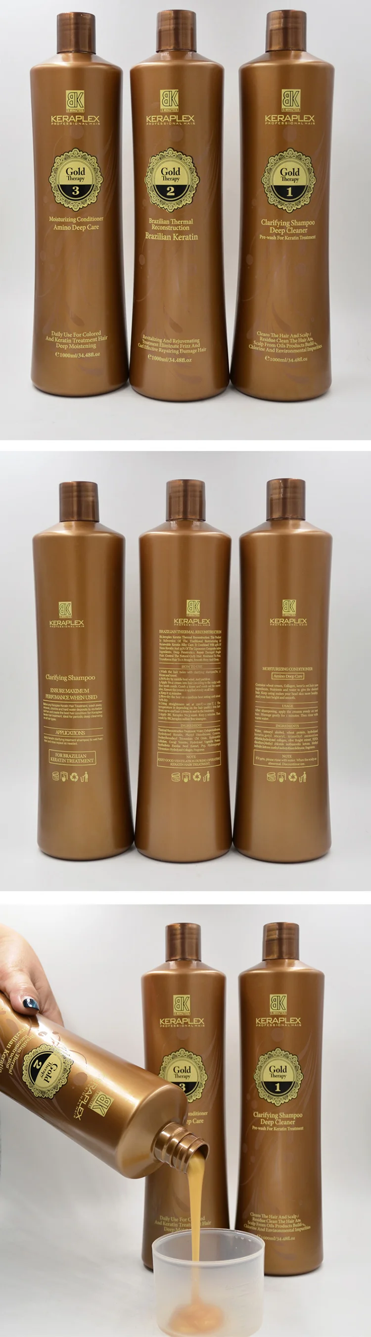 Fabricante de la marca pro-liss Pro-Techs salón Global etiqueta privada brasileña complejo tratamiento de cabello puro queratina para el cabello