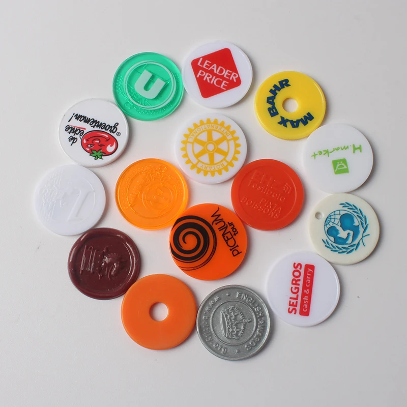 2019 Bsci Cardboard Tokens Plastic Token With Hole Personalized Coins ...