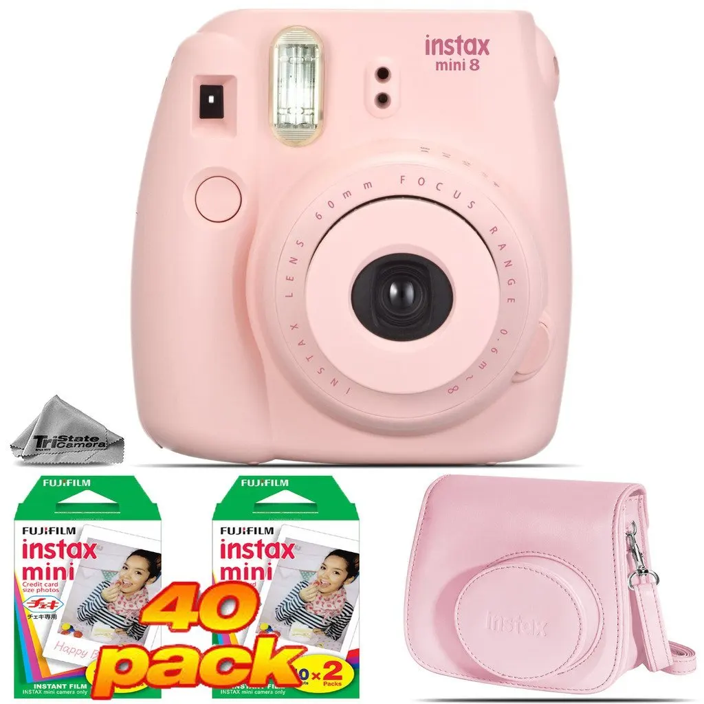 Buy Fujifilm Instax Mini 8 Instant Film Camera Pink Fujifilm Groovy Case For Instax Mini 8 Camera Pink 2 Of Fujifilm Instax Mini Instant Color Film 20 Shots Total Of