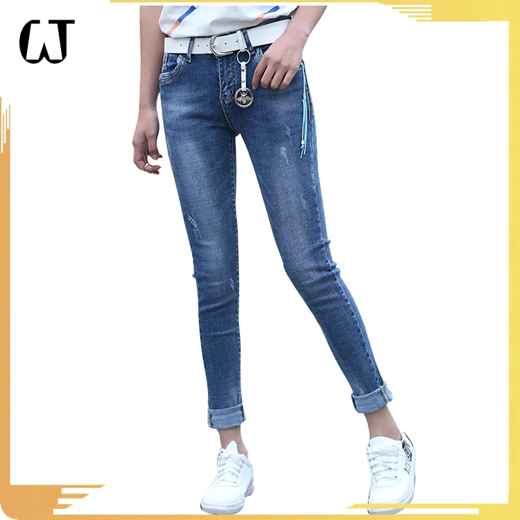 Women's High Waist Butt-Lifting Skinny Jeans Elastic Pencil