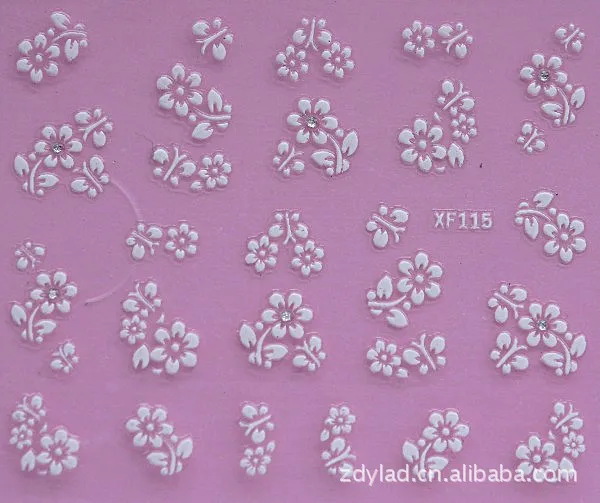 3D flower design Water Transfer Nails Art Sticker decals lady women manicure tools Nail Wraps Decals