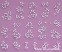 3D flower design Water Transfer Nails Art Sticker decals lady women manicure tools Nail Wraps Decals