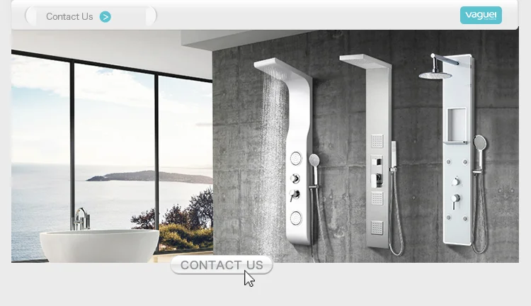 High quality luxury wall mounted shower panel system