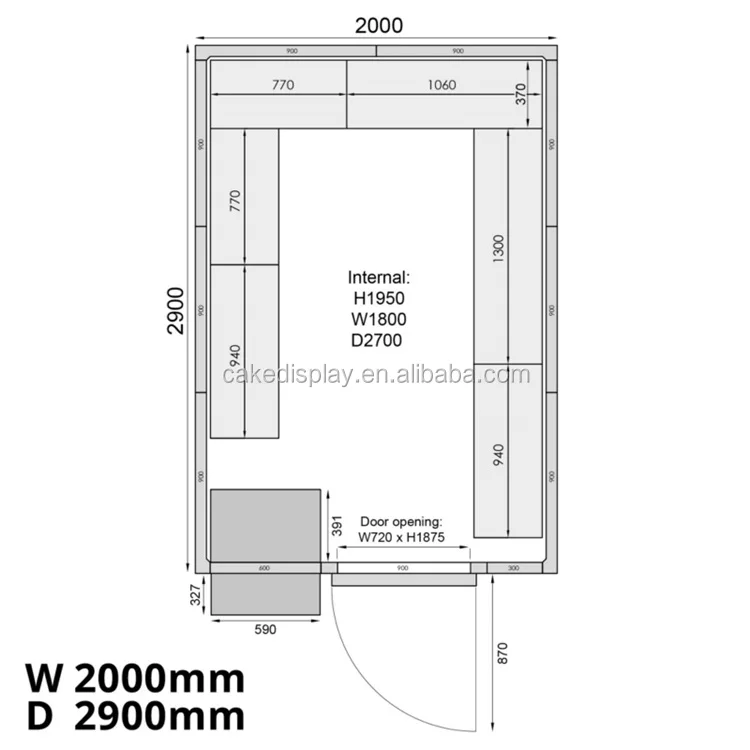 walk in freezer dimensions