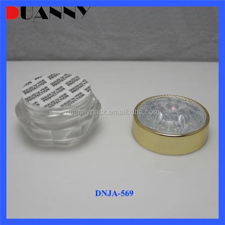 Fancy Plastic Containers 15ml 30ml 50ml Acrylic Face Cream Packaging Plastic With Flower Lids