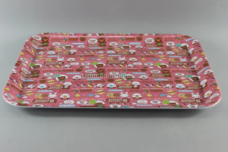 Custom Print Melamine Food Tary Plastic Kids Tary