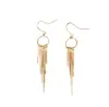 5 cm Long 3.6g Fashion South Korean Style Cheap Gold Metal Tassel Earrings