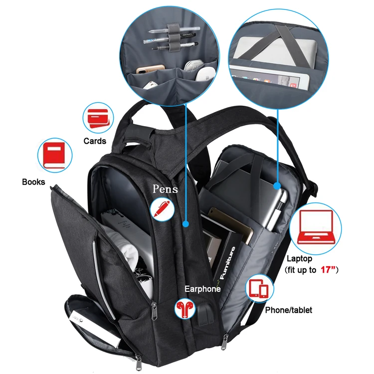 mochilas con cargador para mujer