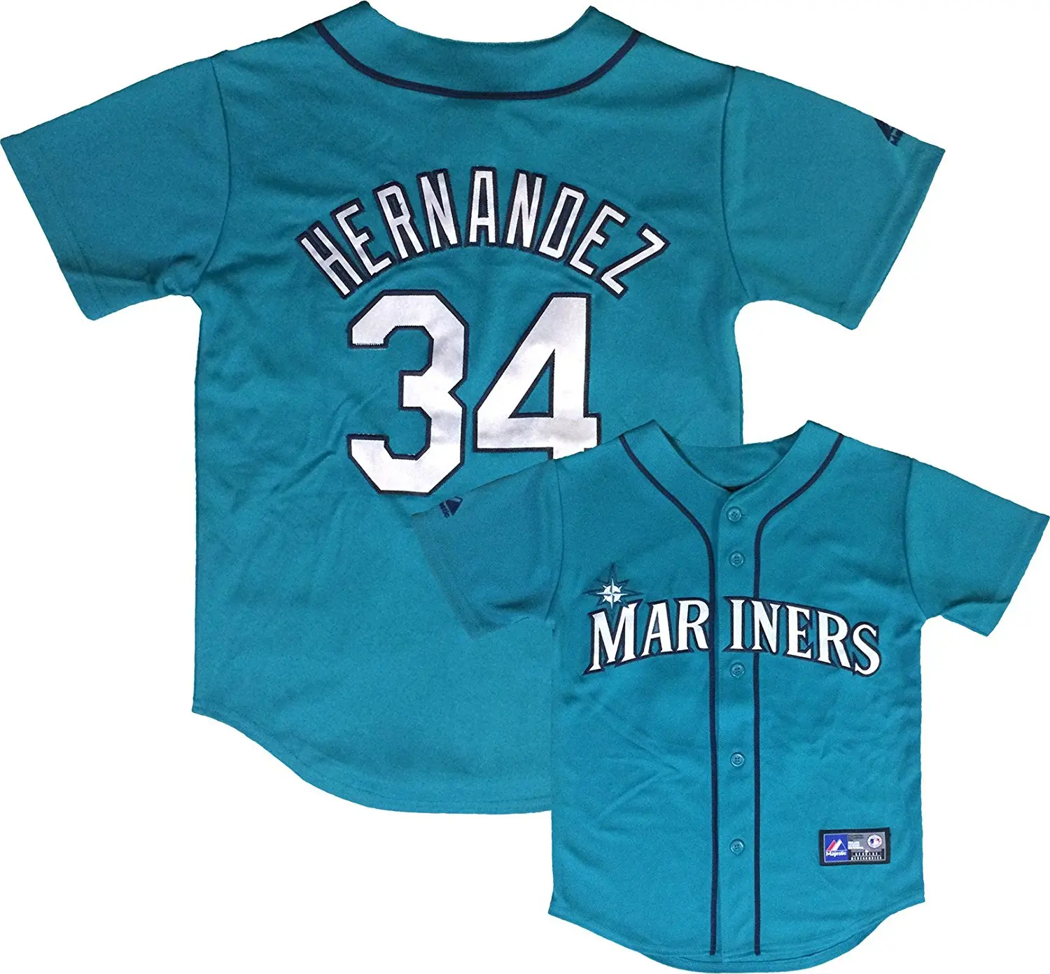Outerstuff Felix Hernandez Seattle Mariners Teal Youth Authentic Alternate Replica Jersey