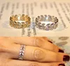 new arrive 925 sterling silver micro pave cz leaf spring women rings