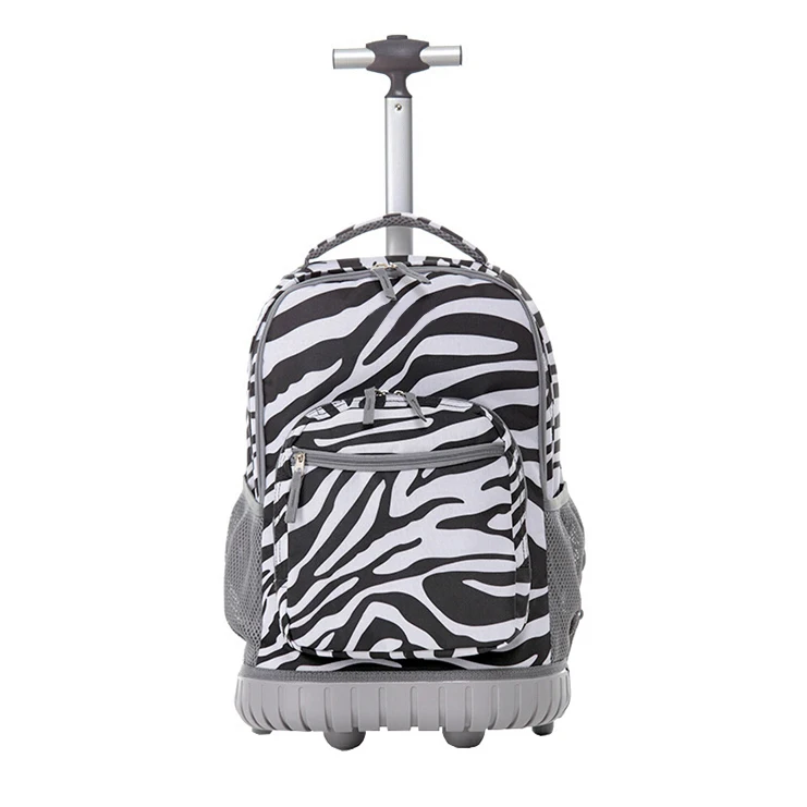 Kids Trolley School Bag,Offset Printed Zebra Horse Pattern Children ...