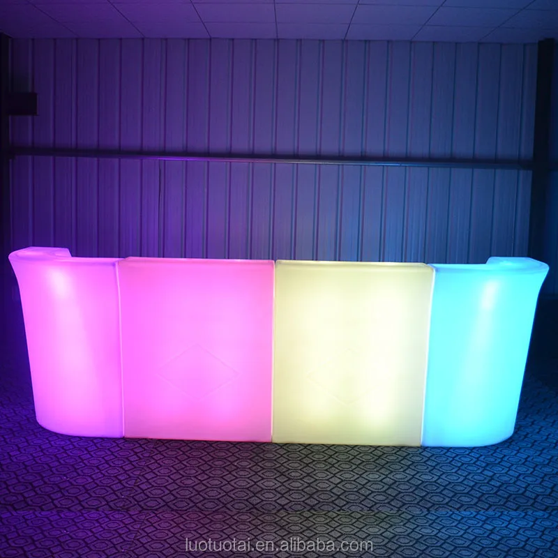 Professional Portable Plastic Glowing Led Bar Counter Party Bar