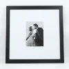 black 14x14 wedding Picture Frames, Guest signature frame, 2.2mm Glass with 1.2mm Mat to 5x7 photo..