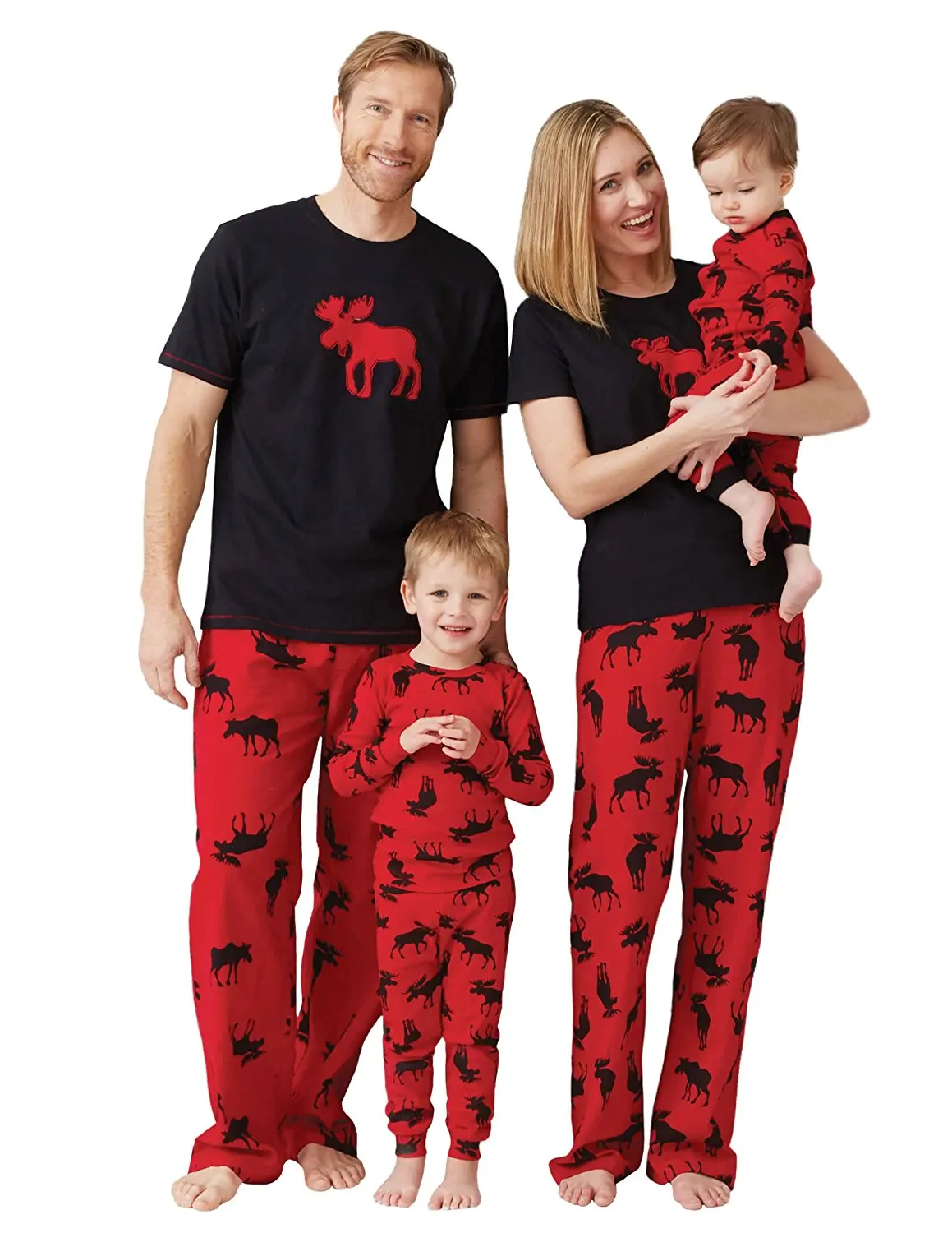 Little Blue House by Hatley Women's Moose Family Pajamas