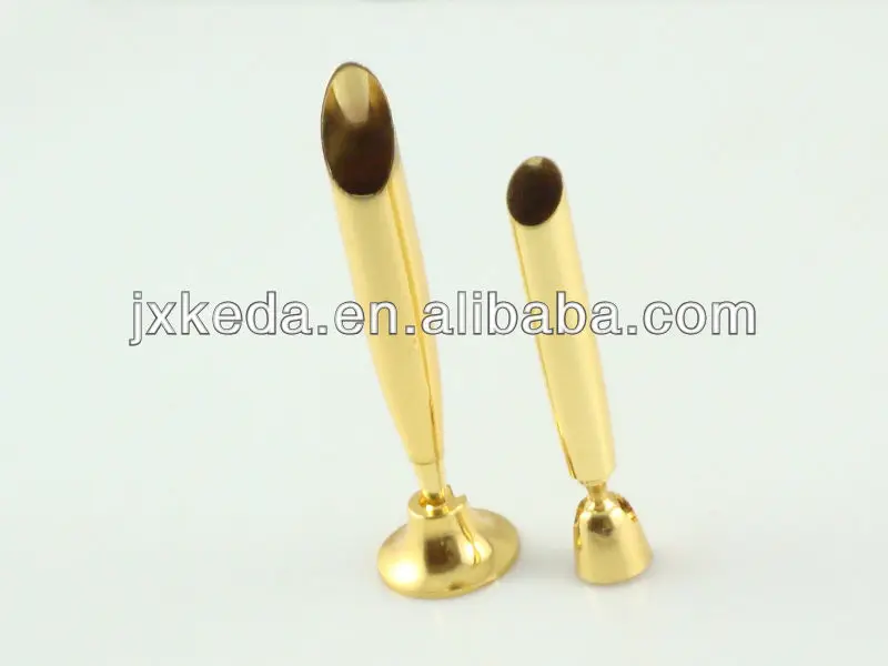 Cheap Promotional Gold Metal Pen Holder Revolving Swivel Funnel Pen Pencil Holder Stand Set