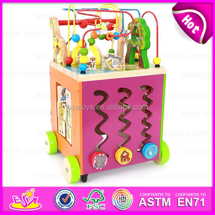 Wooden Multifunction Baby Walkers Toy,Wooden Stroller Baby Walker