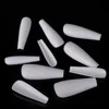 BIN White Color Coffin Tips Nail Full Name Long Ballerina Nail Tips