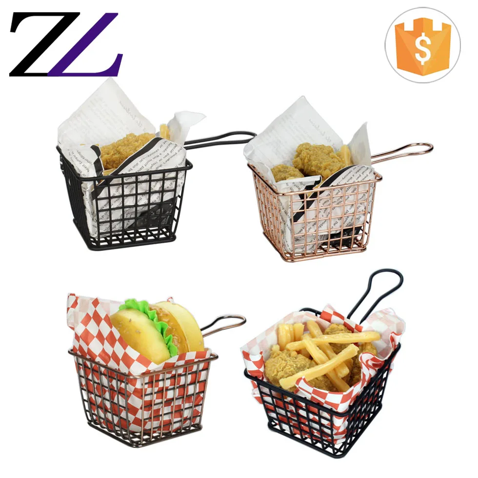 Kitchenware Nonstick Square Deep Fry Wire Mesh Serving Fast Food