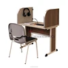 School desktop wooden computer table design library furniture reading desk