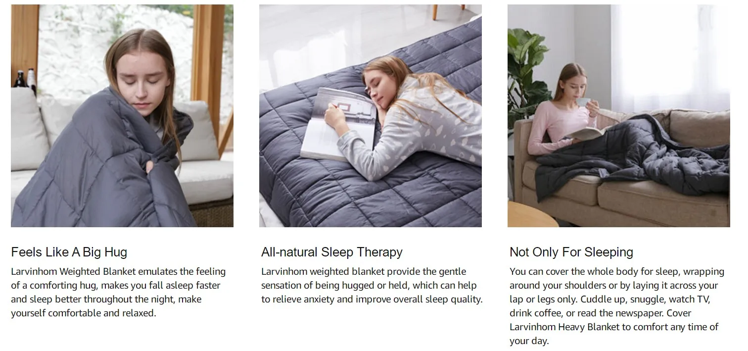 Home Weighted Blanket 25 Lbs,60"x80" Heavy Blanket 100 Cotton Material