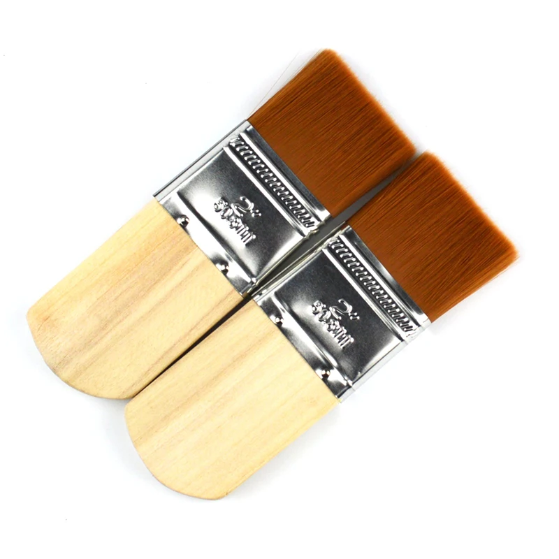 OEM Professional 2\" 50.8mm Wood Handle Nylon Paint Brush Flat Bristle