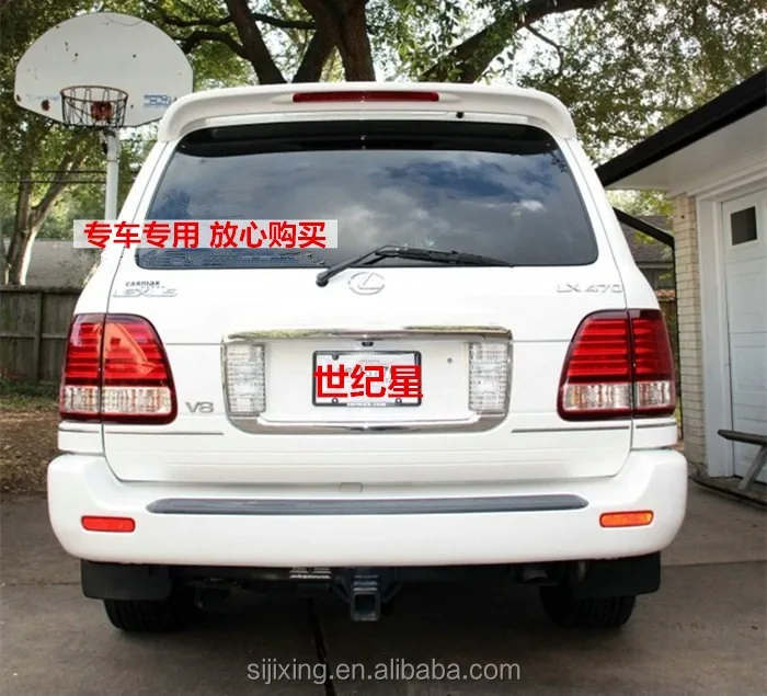 Abs Car Rear Roof Spoiler For Lexus Lx470 With Led Stop Signal Light