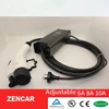 AU plug to SAE j1772 evse charger 8A 10A adjustable CE certification