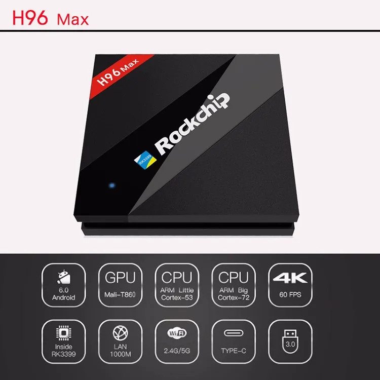 Как подключить тв приставку h96 max Приставка Смарт-тв Rk3399 С Sim-картой 4g 32g 2,4 Gb / 5gb Dual Wifi H96 Max - B